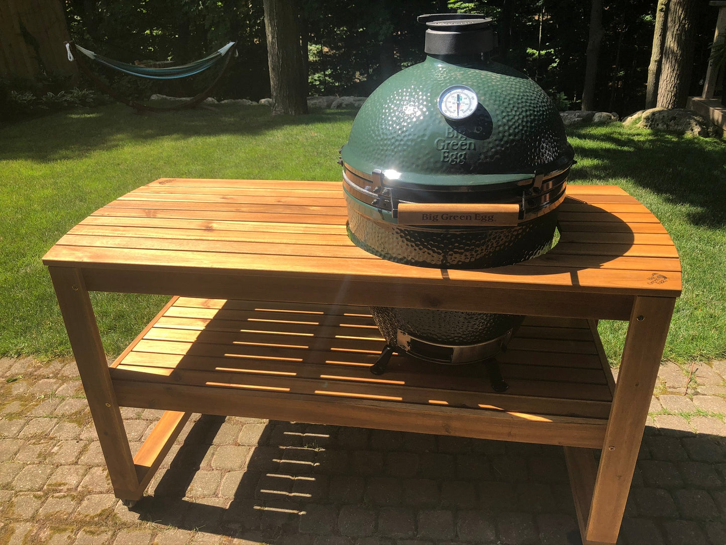 Big Green Egg Acacia Wood Table