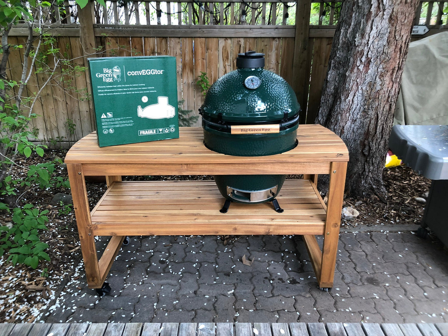 Big Green Egg Acacia Wood Table