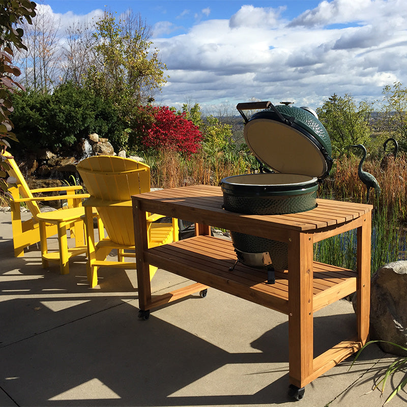 Big Green Egg Acacia Wood Table